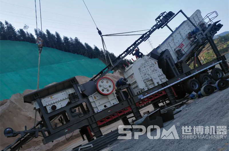 圖2，粗破破碎機配一臺二破反擊破