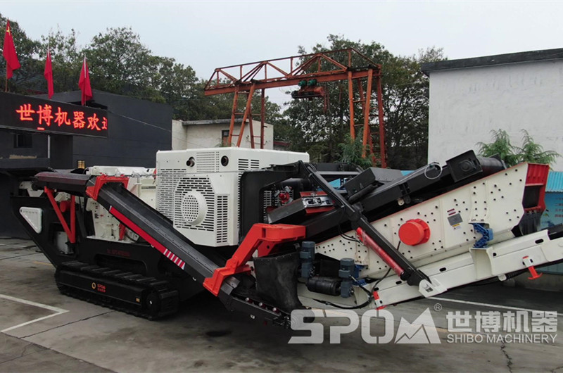 履帶式移動破碎機，環保建筑垃圾粉碎設備